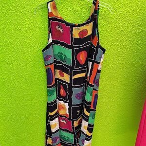 Vibrant Multicolor Women's Midi Dress